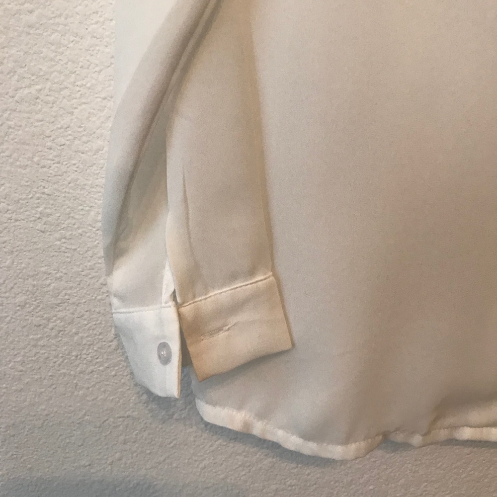 White Button-Down Blouse - Picture 2 of 4